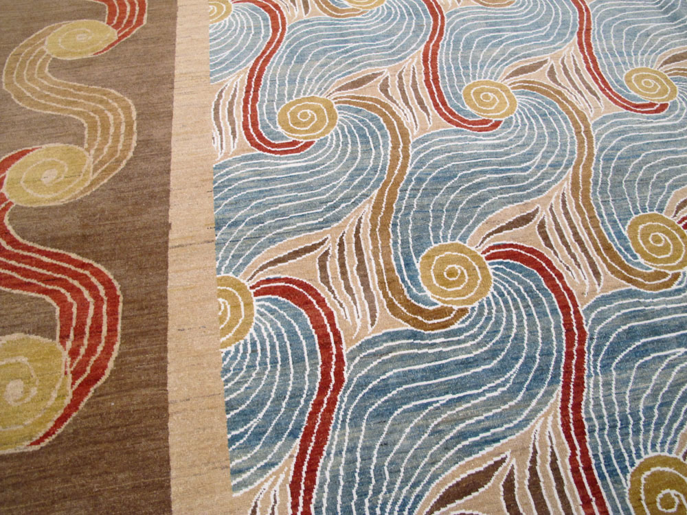 Modern Persian Tabriz Room Size Carpet, No.17161 - Galerie Shabab