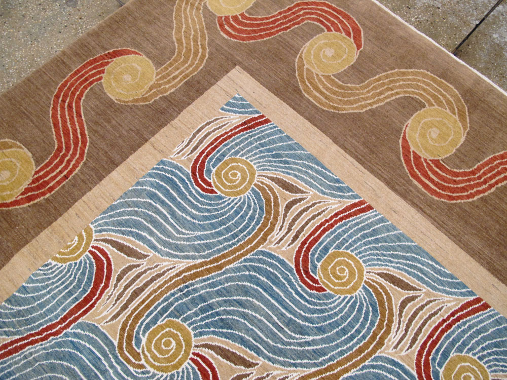 Modern Persian Tabriz Room Size Carpet, No.17161 - Galerie Shabab