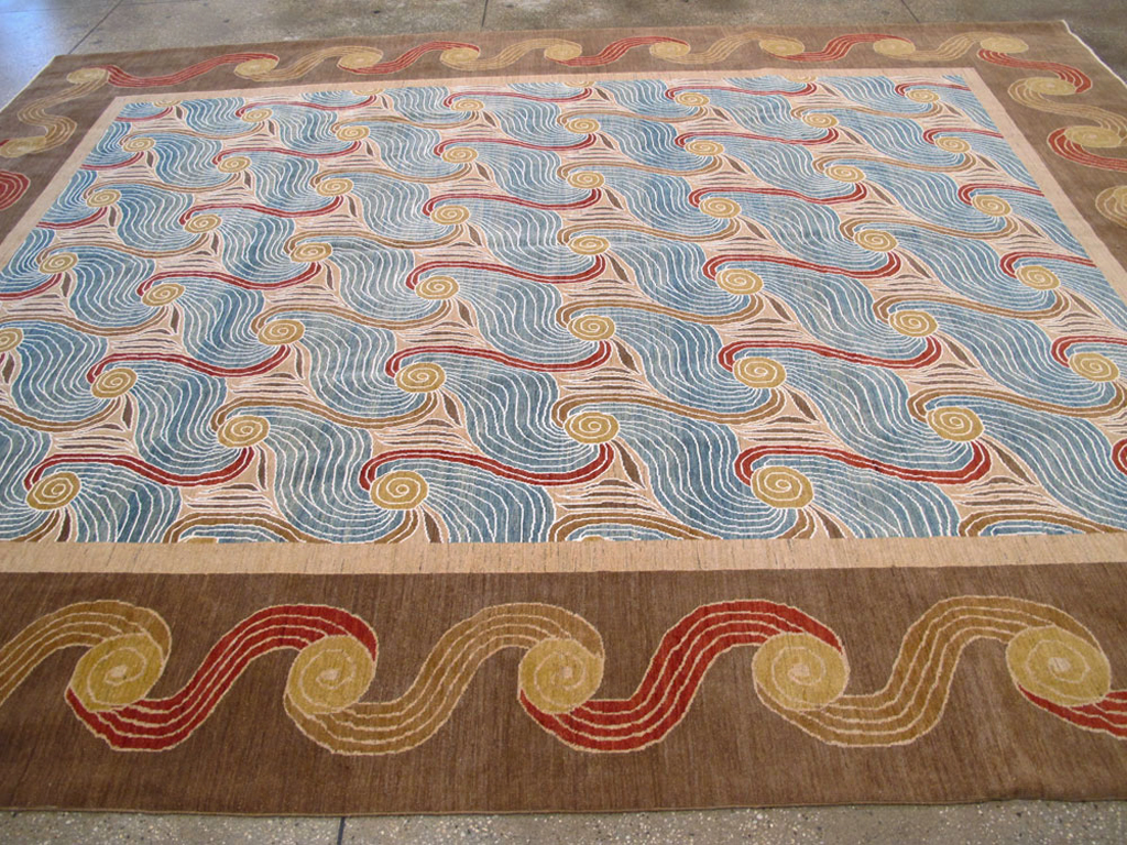 Modern Persian Tabriz Room Size Carpet, No.17161 - Galerie Shabab