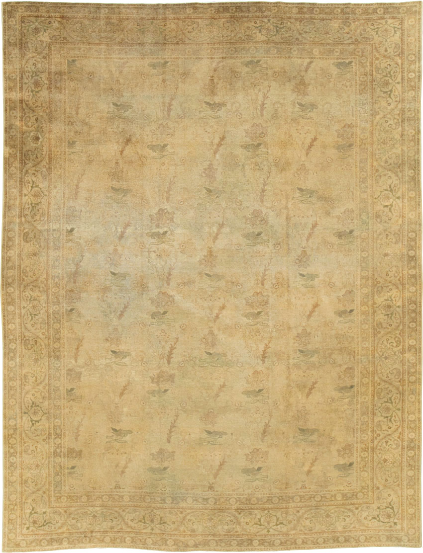 Antique Persian Tabriz Room Size Carpet, No.17181 - Galerie Shabab