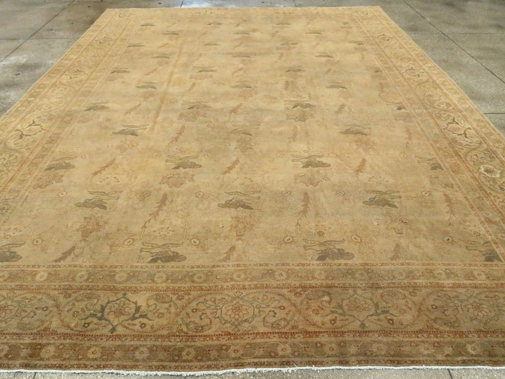 Antique Persian Tabriz Room Size Carpet, No.17181 - Galerie Shabab