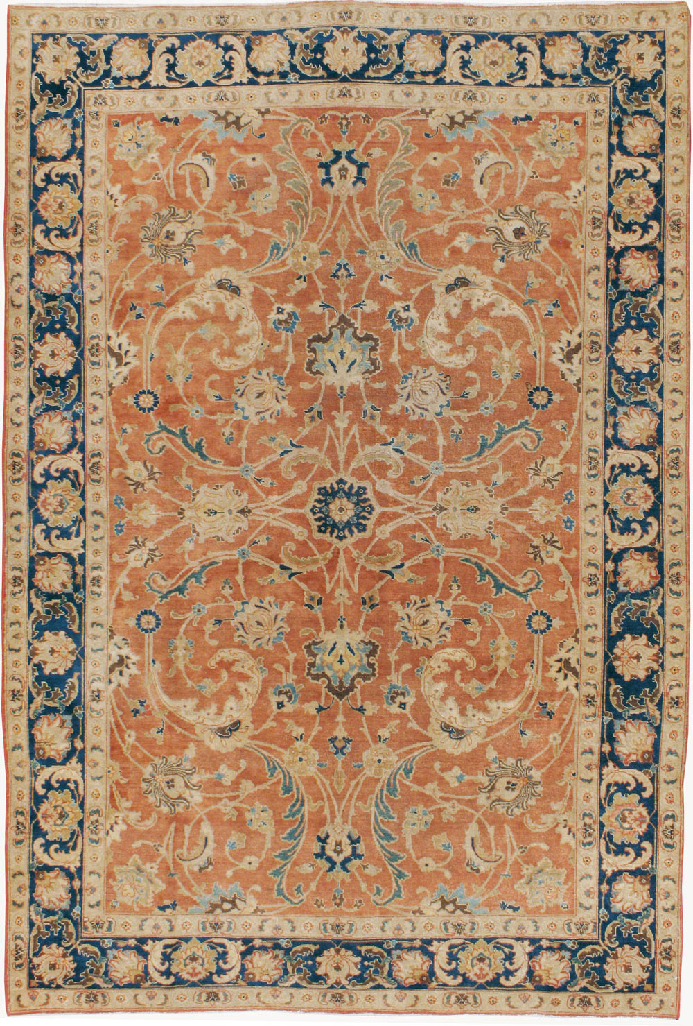 Antique Persian Tabriz Accent Carpet, No.17212 - Galerie Shabab