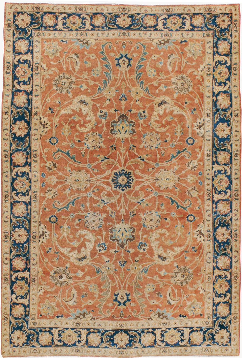 Antique Persian Tabriz Accent Carpet, No.17212 - Galerie Shabab