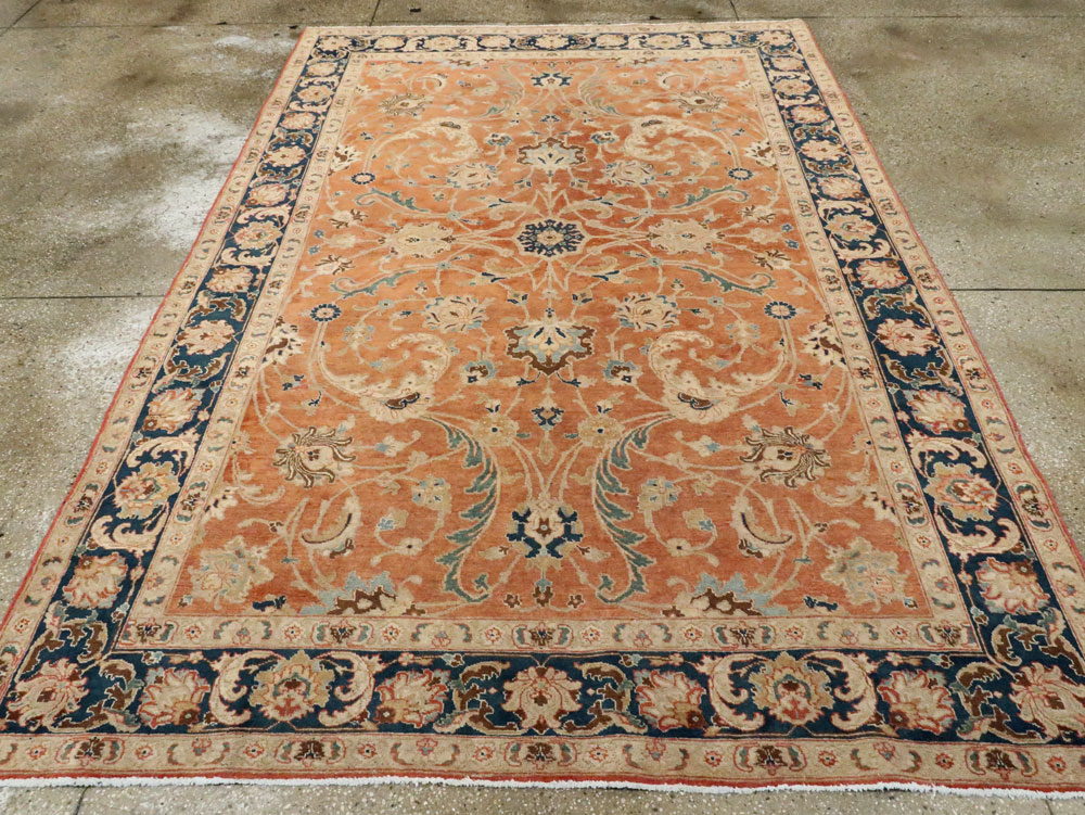 Antique Persian Tabriz Accent Carpet, No.17212 - Galerie Shabab