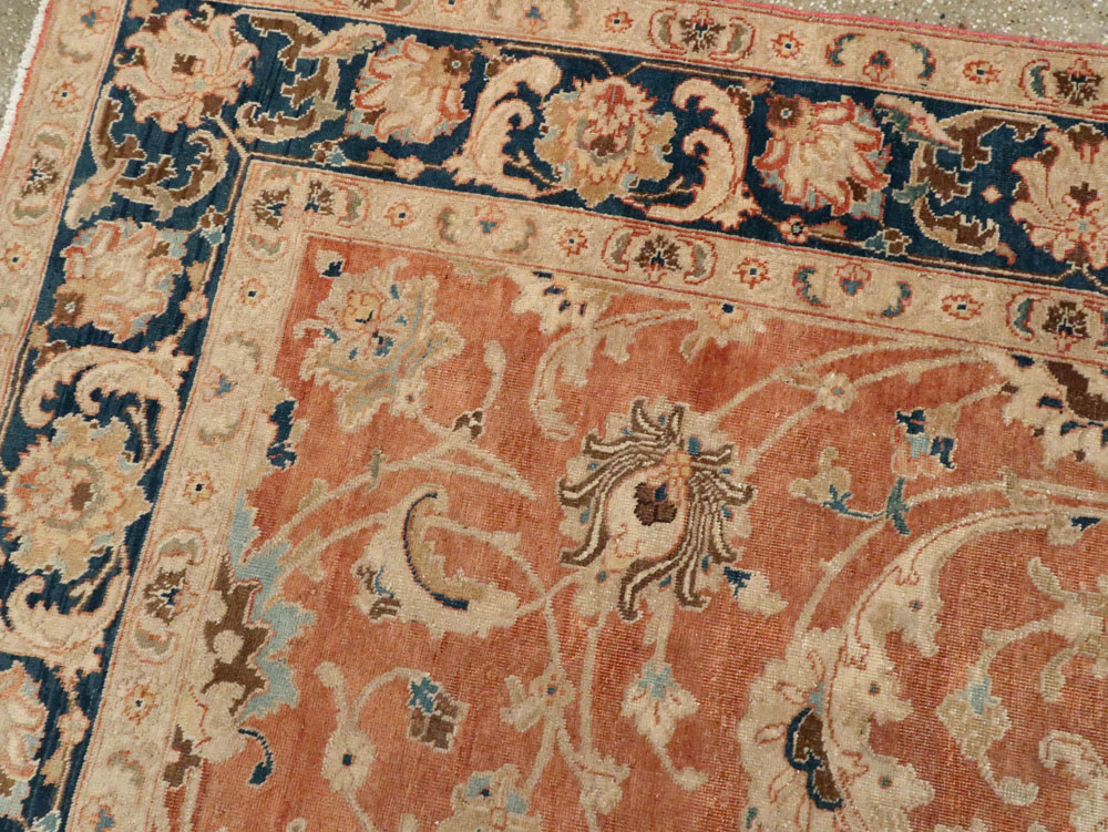 Antique Persian Tabriz Accent Carpet, No.17212 - Galerie Shabab