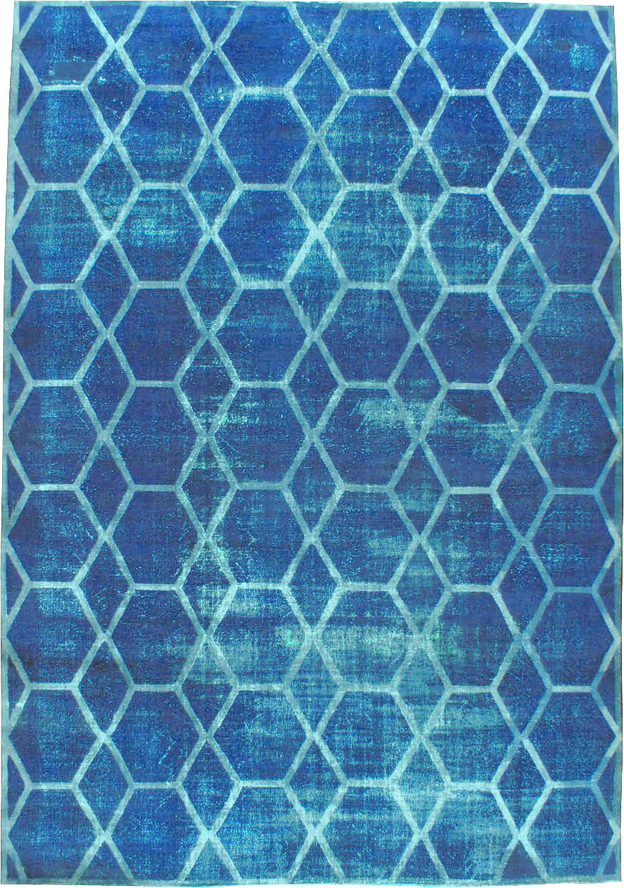 Vintage Deco Persian Tabriz Carpet, No.17221 - Galerie Shabab