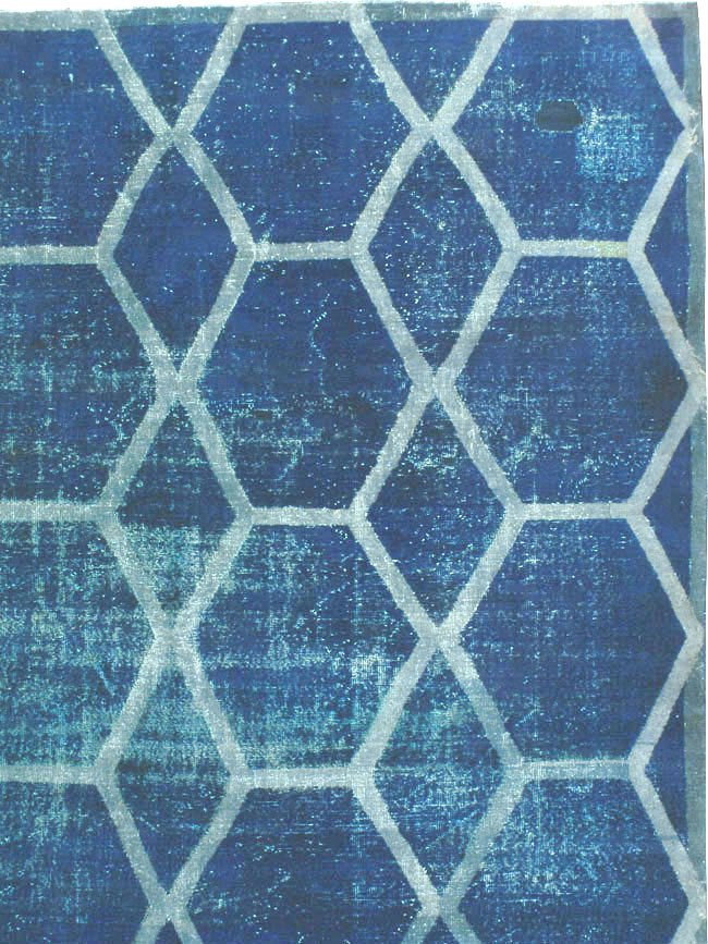 Vintage Deco Persian Tabriz Carpet, No.17221 - Galerie Shabab