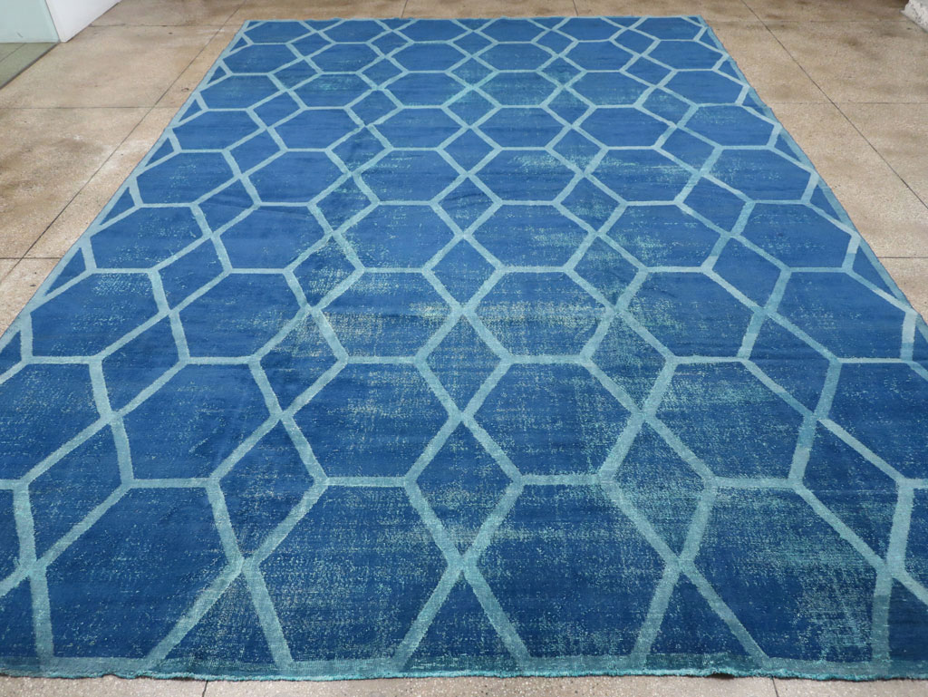 Vintage Deco Persian Tabriz Carpet, No.17221 - Galerie Shabab