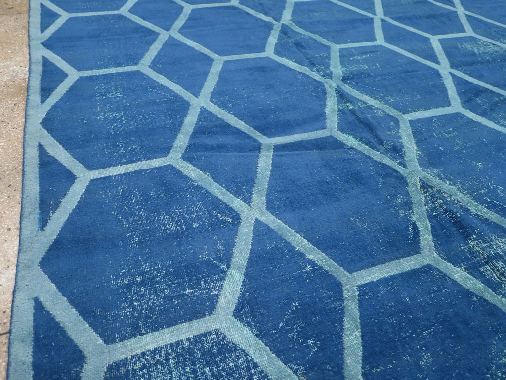 Vintage Deco Persian Tabriz Carpet, No.17221 - Galerie Shabab