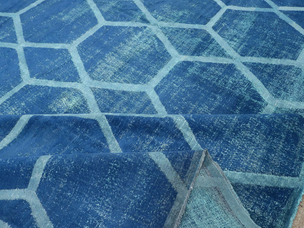 Vintage Deco Persian Tabriz Carpet, No.17221 - Galerie Shabab