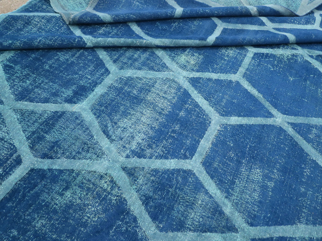 Vintage Deco Persian Tabriz Carpet, No.17221 - Galerie Shabab