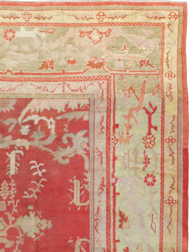 Antique Turkish Oushak Square Carpet, No.17245 - Galerie Shabab