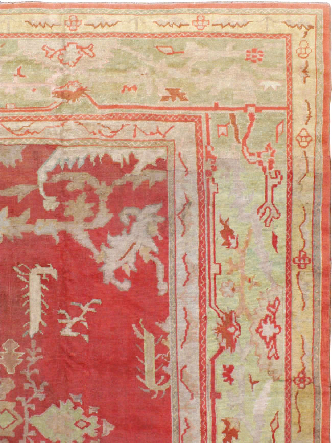 Antique Turkish Oushak Square Carpet, No.17245 - Galerie Shabab