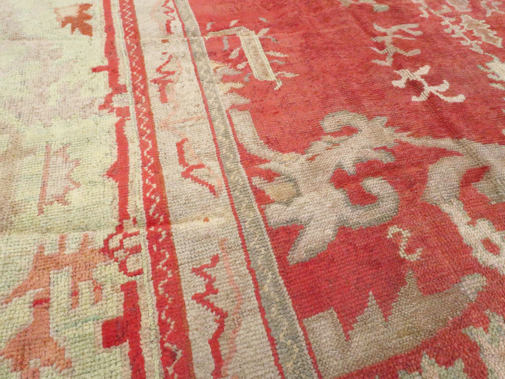 Antique Turkish Oushak Square Carpet, No.17245 - Galerie Shabab