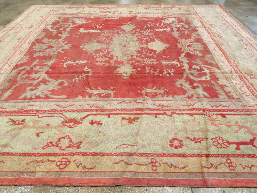 Antique Turkish Oushak Square Carpet, No.17245 - Galerie Shabab