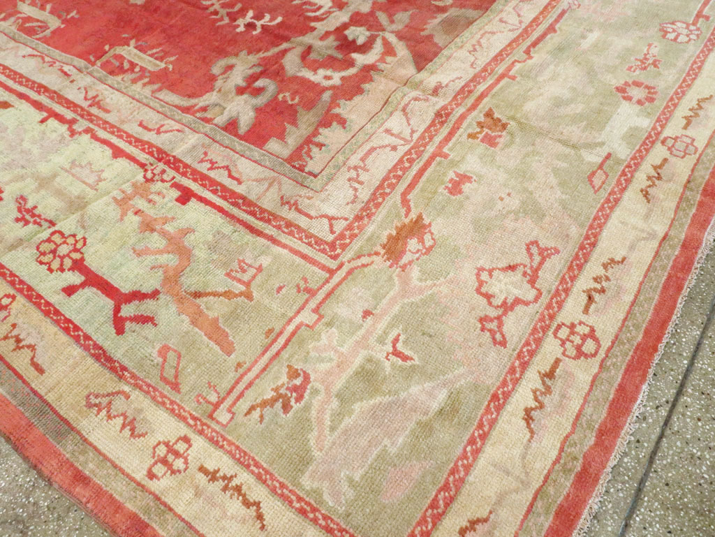 Antique Turkish Oushak Square Carpet, No.17245 - Galerie Shabab