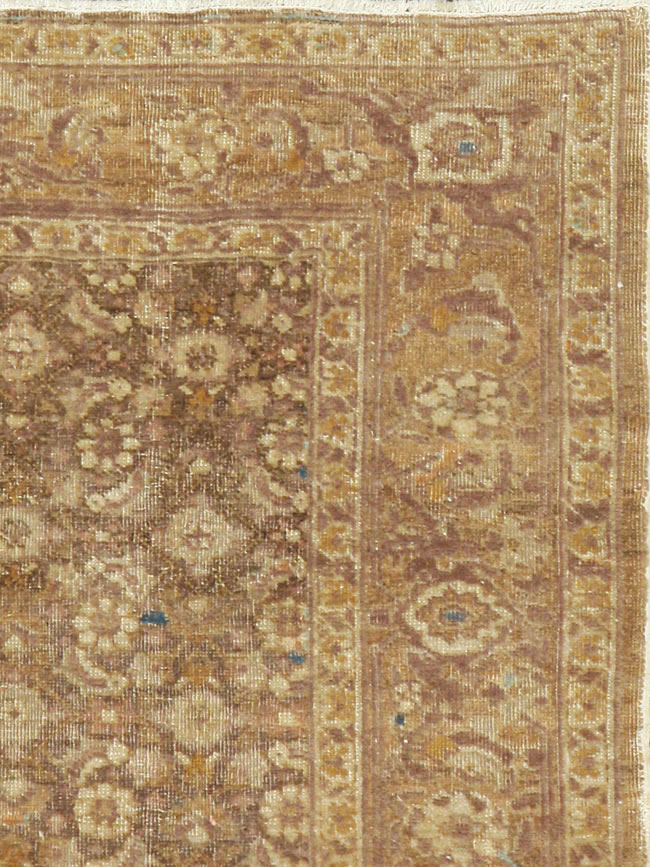 Antique Persian Tabriz Square Rug, No.17327 - Galerie Shabab