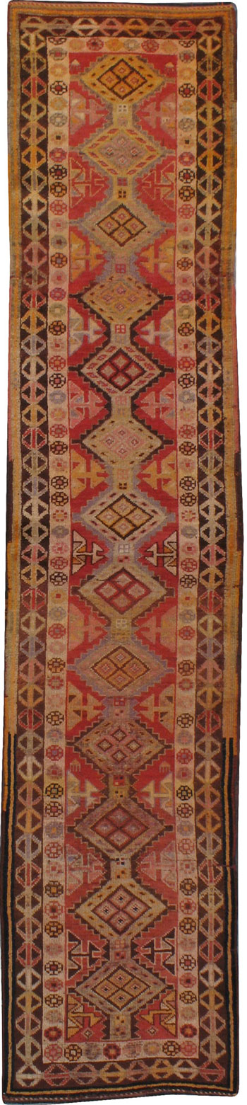 Vintage Turkish Oushak Runner, No.17328 - Galerie Shabab