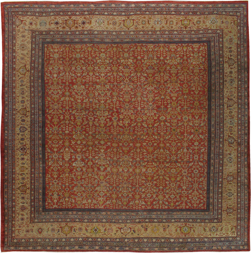 Antique Sultanabad Square Carpet, No.17366 - Galerie Shabab