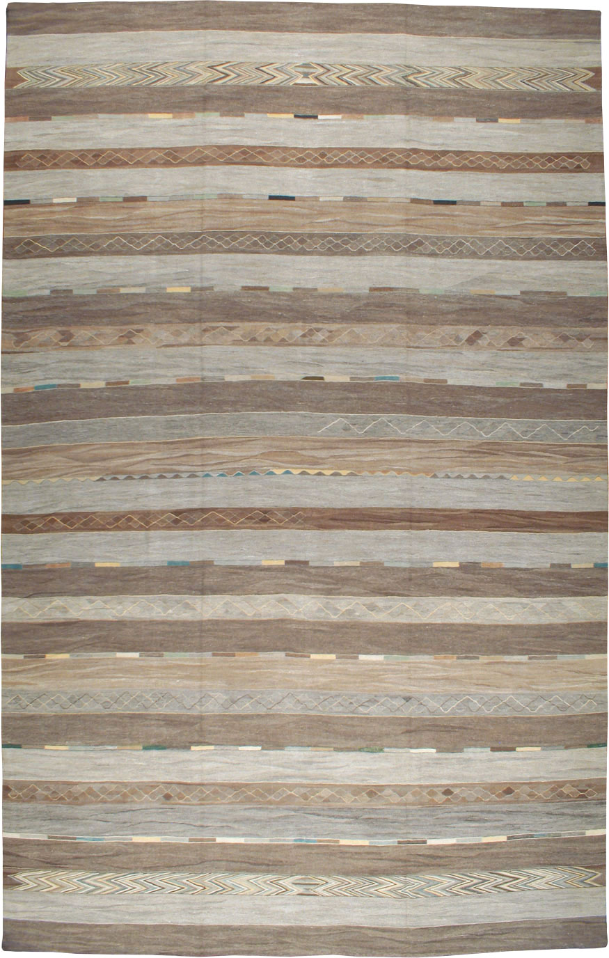 Modern Turkish Flat-weave carpet, No.17370 - Galerie Shabab