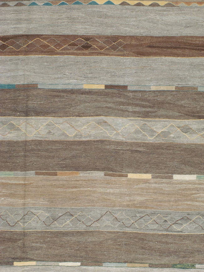 Modern Turkish Flat-weave carpet, No.17370 - Galerie Shabab