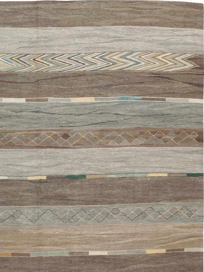 Modern Turkish Flat-weave carpet, No.17370 - Galerie Shabab