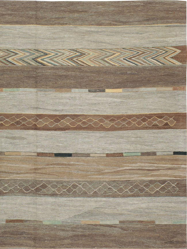 Modern Turkish Flat-weave carpet, No.17370 - Galerie Shabab