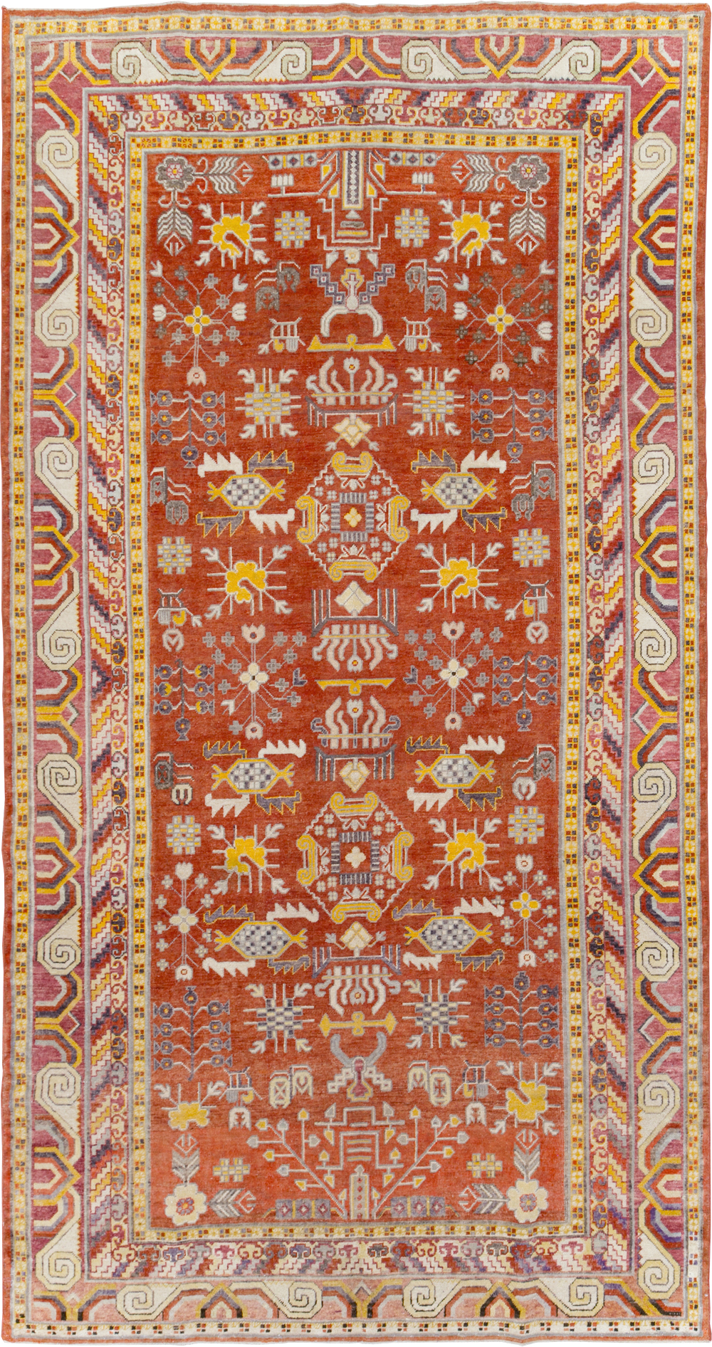 Antique East Turkestan Khotan Gallery Carpet, No.17383 - Galerie Shabab