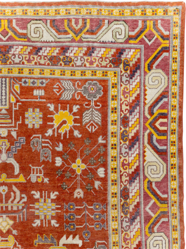 Antique East Turkestan Khotan Gallery Carpet, No.17383 - Galerie Shabab