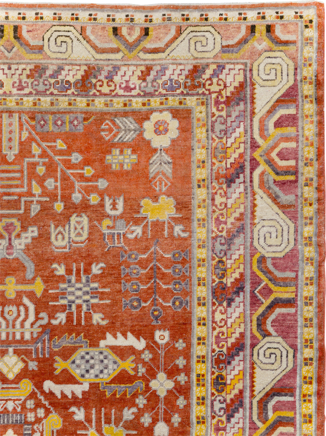 Antique East Turkestan Khotan Gallery Carpet, No.17383 - Galerie Shabab