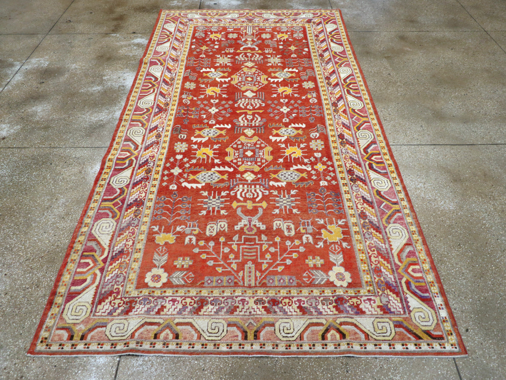 Antique East Turkestan Khotan Gallery Carpet, No.17383 - Galerie Shabab