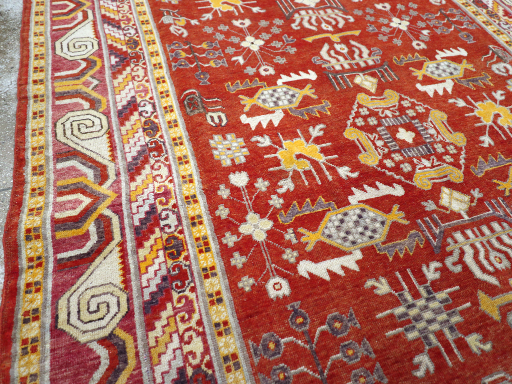 Antique East Turkestan Khotan Gallery Carpet, No.17383 - Galerie Shabab