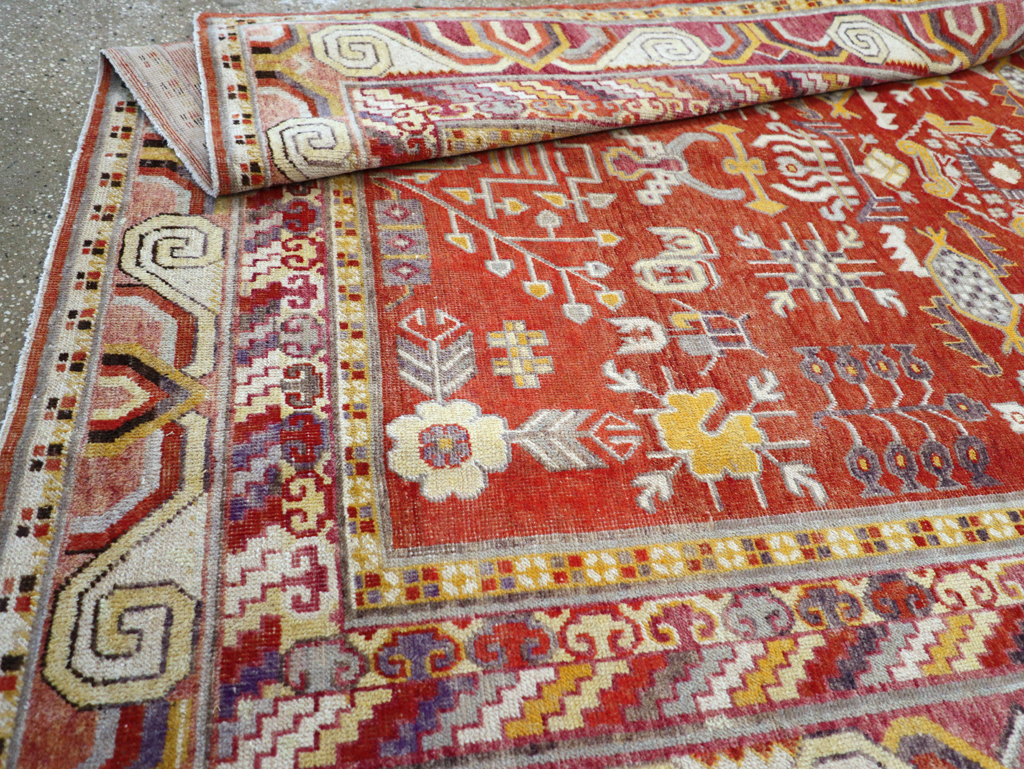 Antique East Turkestan Khotan Gallery Carpet, No.17383 - Galerie Shabab