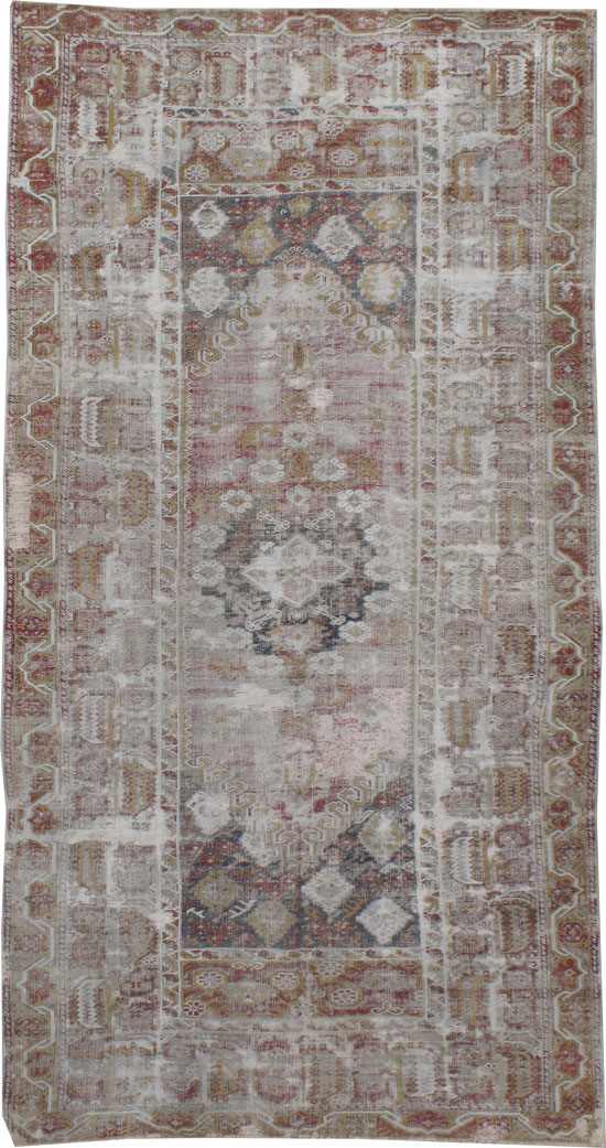 Distressed Ghiordes Antique Carpet, No.17428 - Galerie Shabab