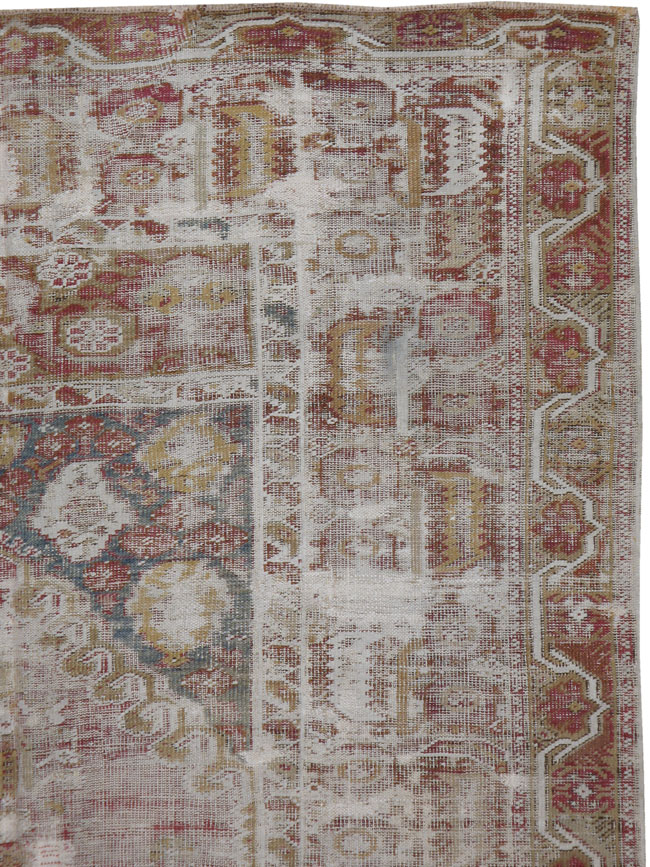 Distressed Ghiordes Antique Carpet, No.17428 - Galerie Shabab
