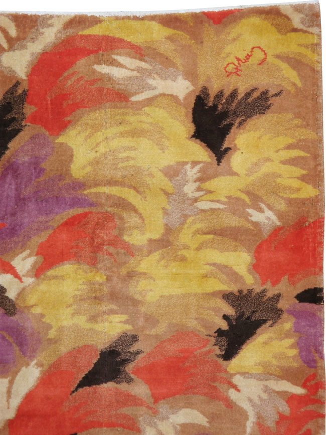 Vintage Turkish Art Deco Rug, No.17470 - Galerie Shabab