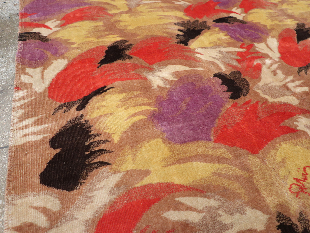 Vintage Turkish Art Deco Rug, No.17470 - Galerie Shabab