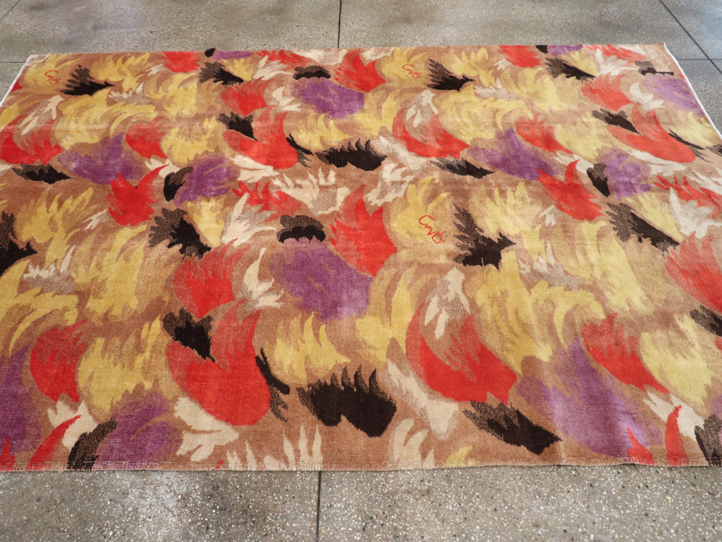 Vintage Turkish Art Deco Rug, No.17470 - Galerie Shabab