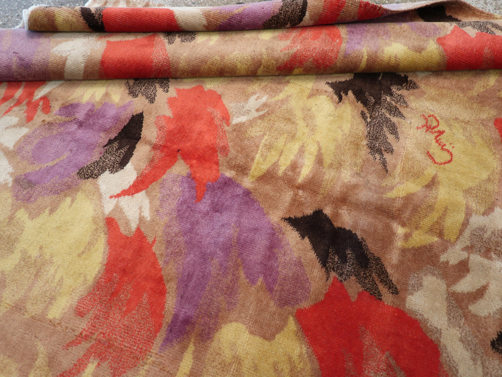 Vintage Turkish Art Deco Rug, No.17470 - Galerie Shabab