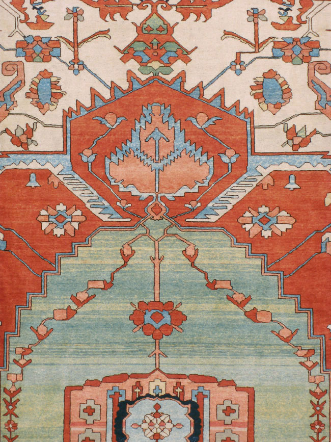 Modern Persian Heriz Square Carpet, No.17475 - Galerie Shabab