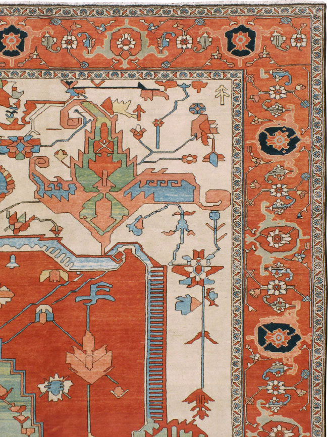 Modern Persian Heriz Square Carpet, No.17475 - Galerie Shabab