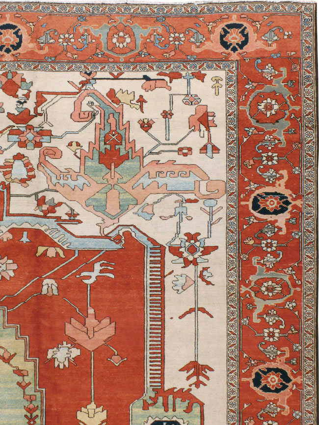 Modern Persian Heriz Square Carpet, No.17475 - Galerie Shabab