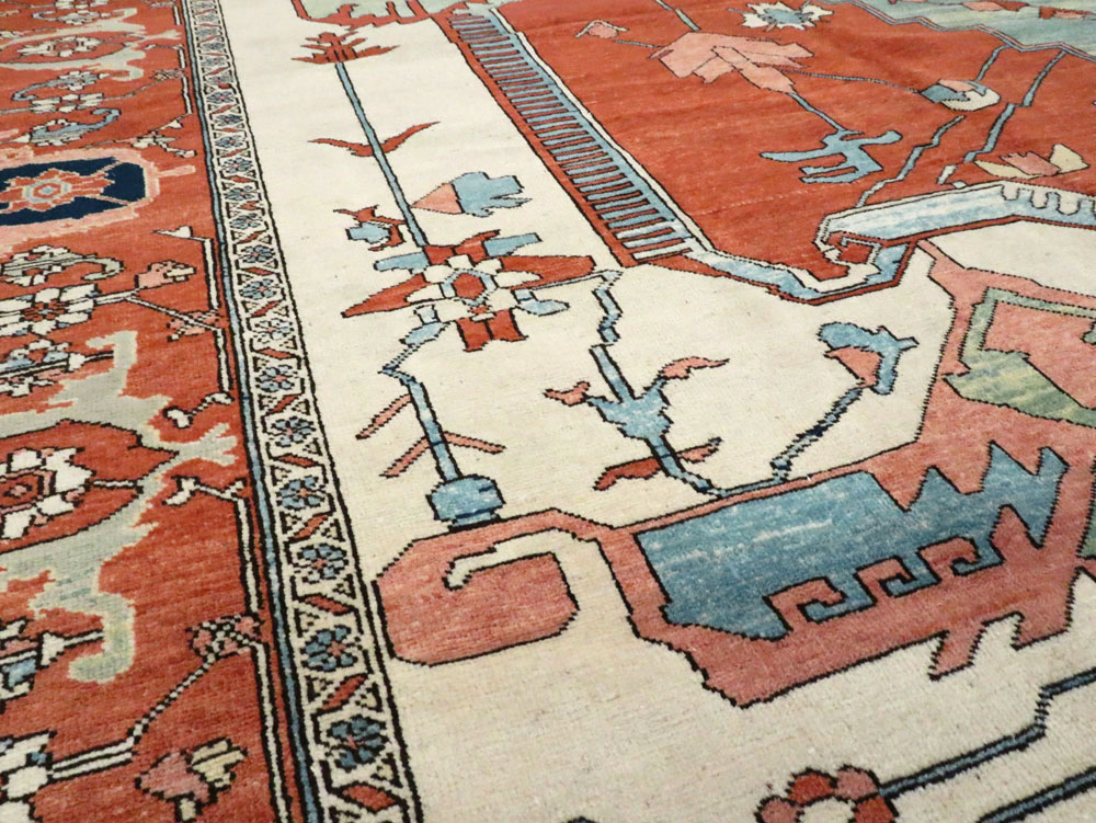Modern Persian Heriz Square Carpet, No.17475 - Galerie Shabab