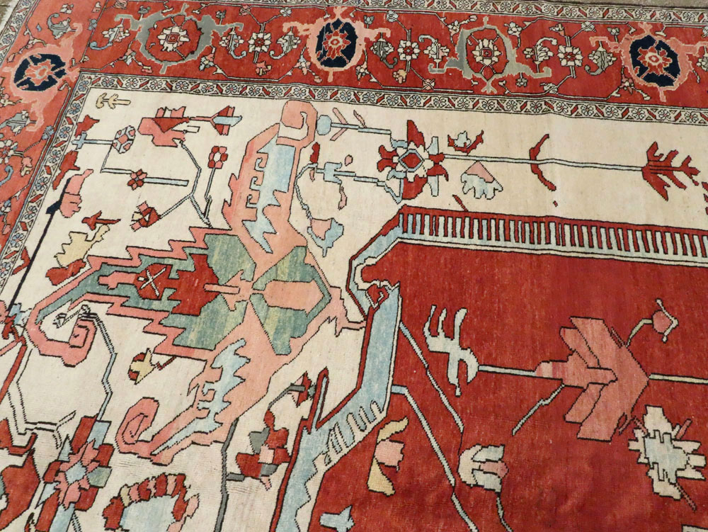 Modern Persian Heriz Square Carpet, No.17475 - Galerie Shabab