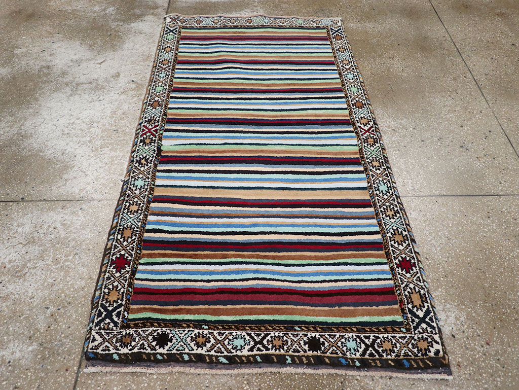 Vintage Indian Cotton Agra Rug, No.17498 - Galerie Shabab