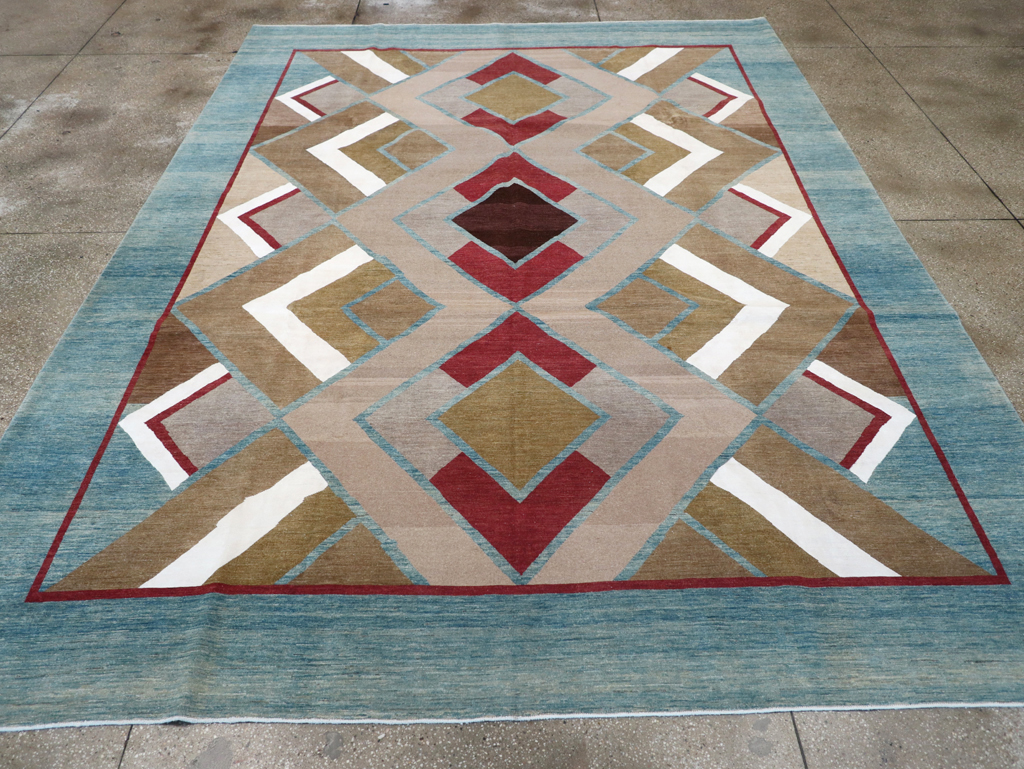 Modernist Persian Tabriz Carpet, No.17507 - Galerie Shabab