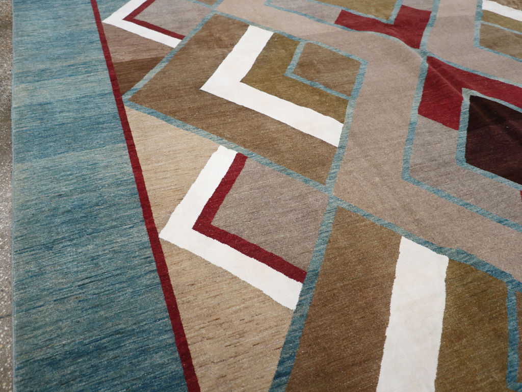 Modernist Persian Tabriz Carpet, No.17507 - Galerie Shabab