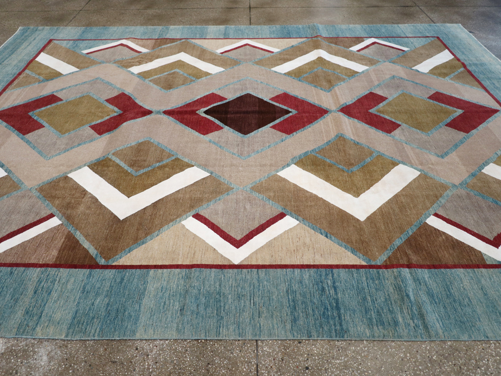 Modernist Persian Tabriz Carpet, No.17507 - Galerie Shabab