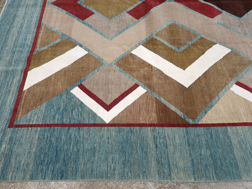 Modernist Persian Tabriz Carpet, No.17507 - Galerie Shabab