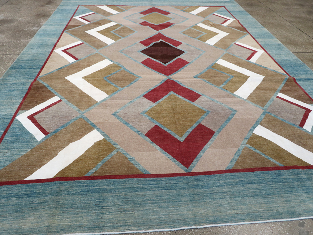 Modernist Persian Tabriz Carpet, No.17507 - Galerie Shabab